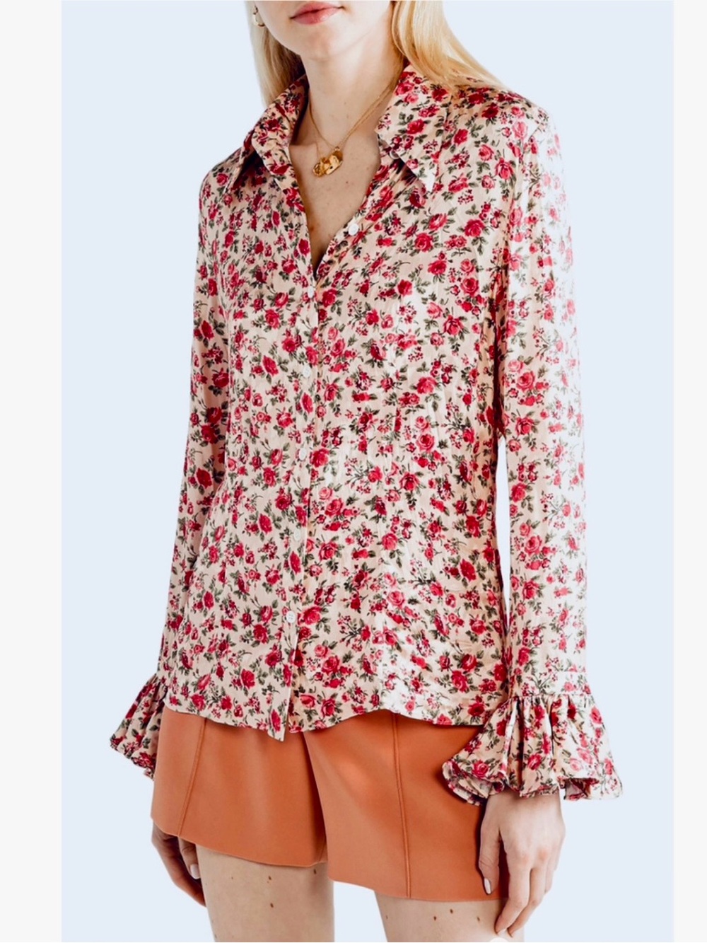 MICHAEL KORS Collection 
Silk-Jacquard Blouse